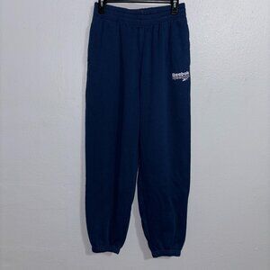 Reebok Navy Blue Sweatpants Joggers Men’s M Logo Print Activewear